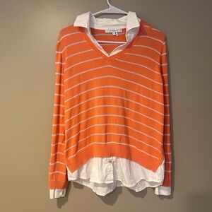 3/$25 Foxcroft NYC slouchy sorbet blouse sweater combo